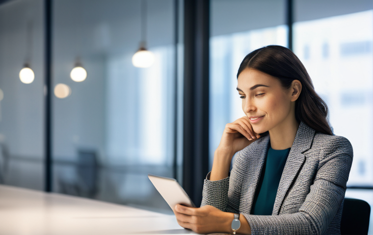 소셜 리스닝 툴 사용 시 직면하는 주요 문제 - **Prompt:** A discerning female marketing professional, in her late 30s, dressed in a stylish yet mo...