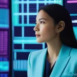 소셜 리스닝 툴 추천 제품 비교 - **Prompt 1: The Digital Whisperer**
    "A professional woman, dressed in smart business attire (a t...