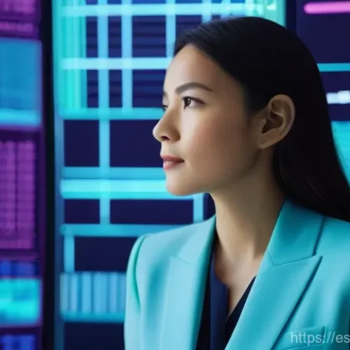 소셜 리스닝 툴 추천 제품 비교 - **Prompt 1: The Digital Whisperer**
    "A professional woman, dressed in smart business attire (a t...