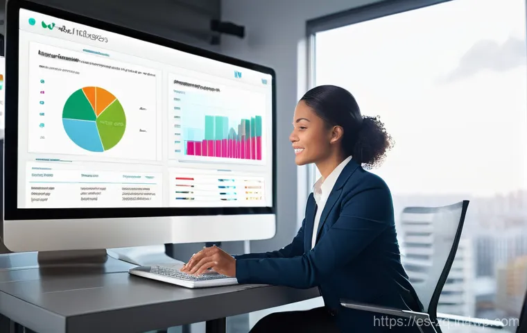 소셜 리스닝 툴의 사용자 인터페이스 비교 - **Prompt 1: The Intuitive Dashboard Experience**
    A bright, clean, and modern workspace. A profes...