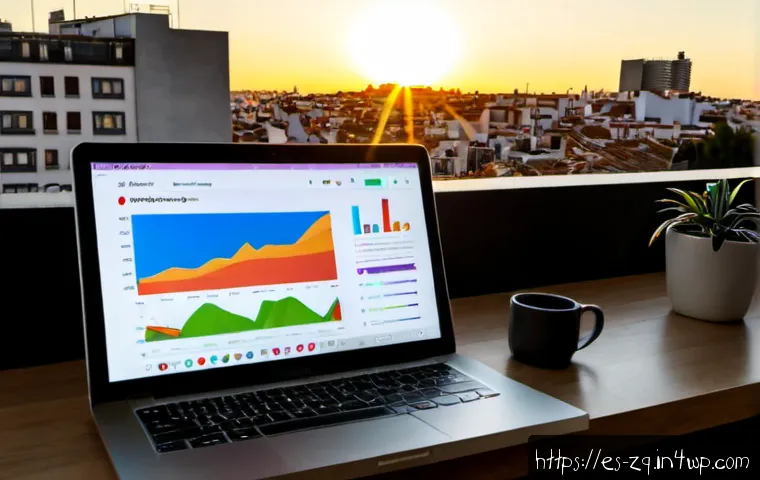 Home 17 소셜 리스닝 툴의 최신 트렌드 - Photorealistic modern social media listening workspace in Madrid, a Spanish marketing analyst studyi...